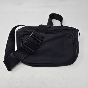 AWAY Black Nylon Belt Bag Crossbody Adjustable‎ Strap Travel Casual